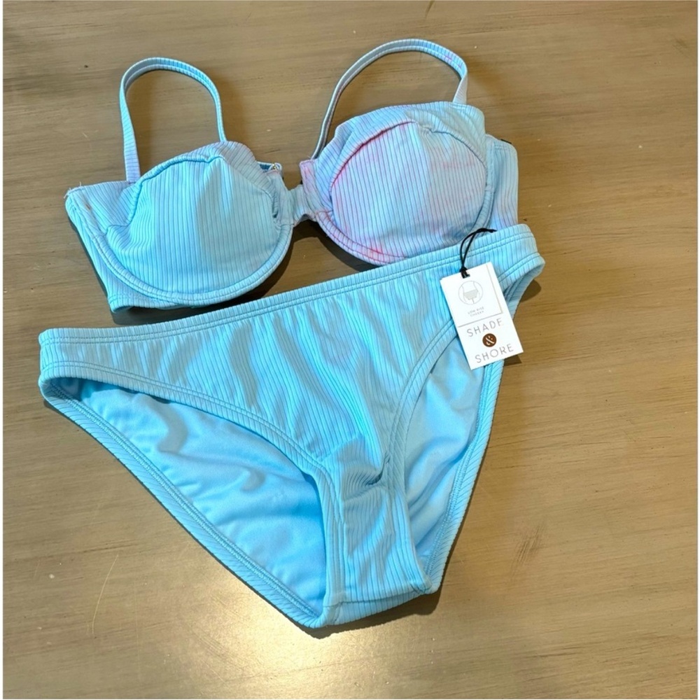 Shade & Shore Light Blue Bikini Set size M